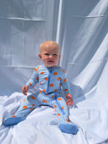 Blue Gingham Pumpkin Sleeper