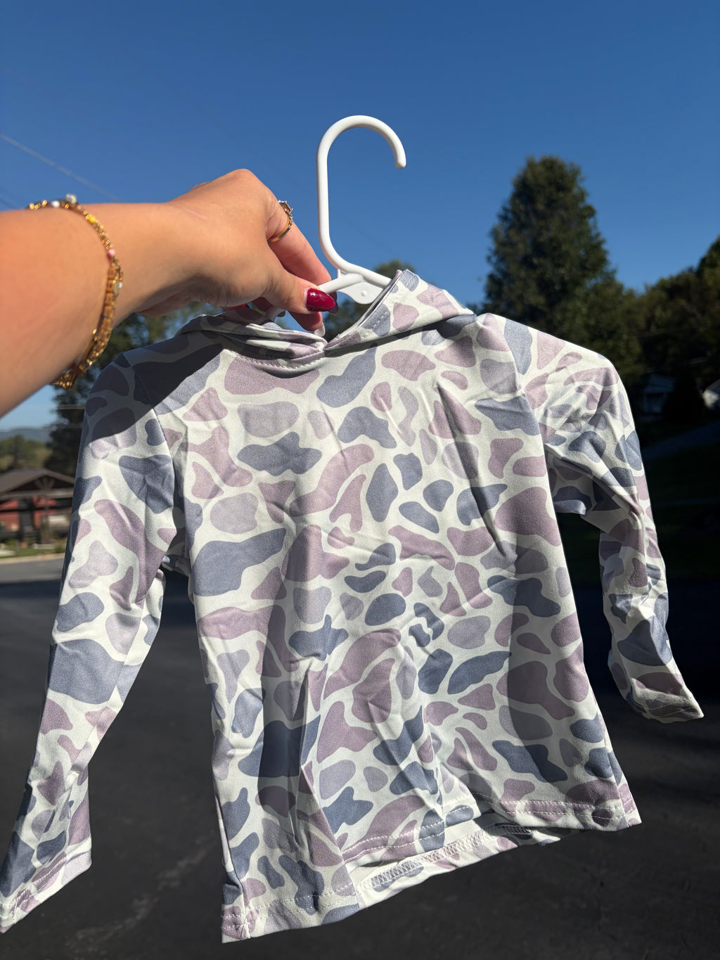 Hooded Long Sleeve Camo Shirt