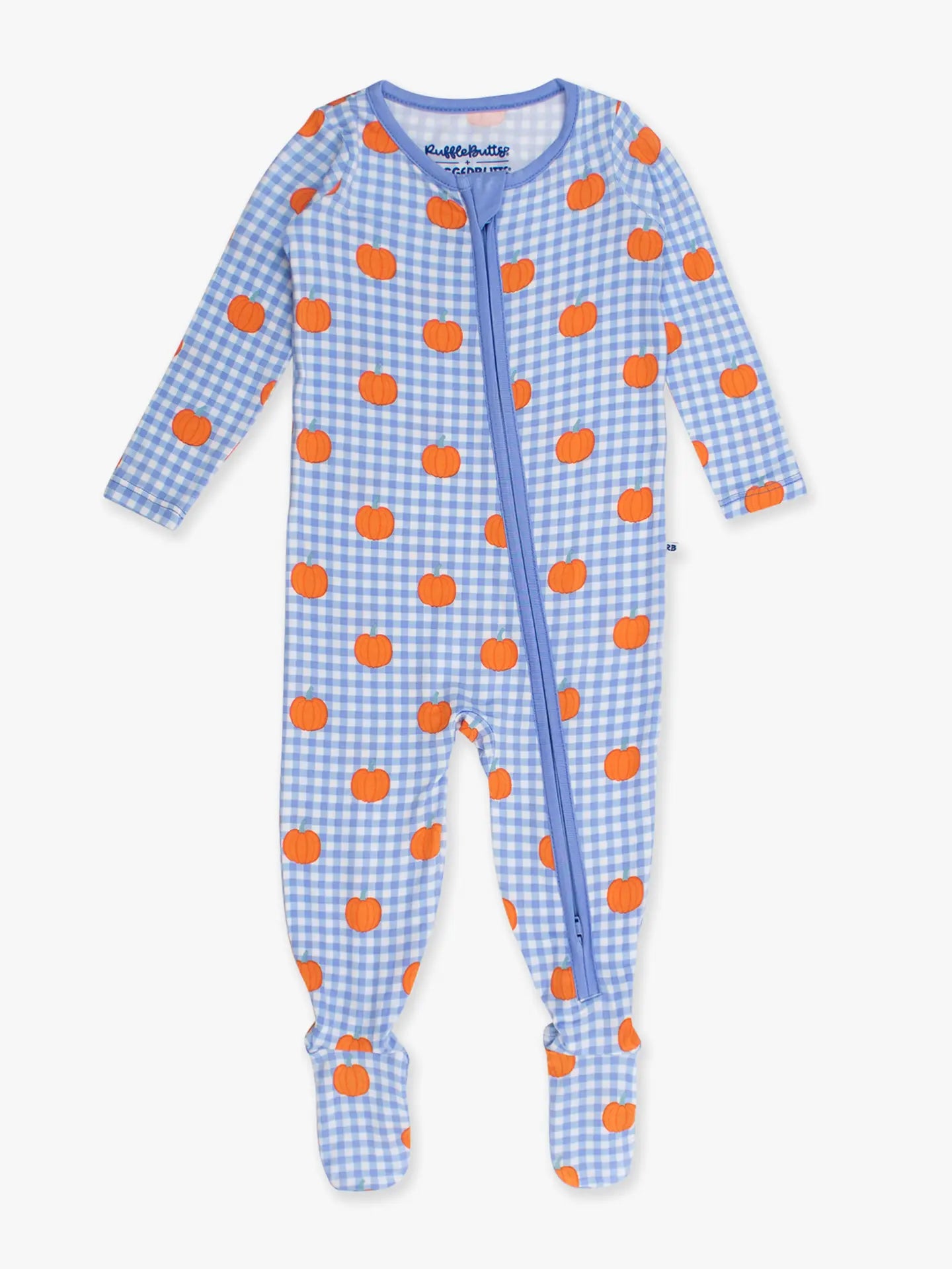 Blue Gingham Pumpkin Sleeper